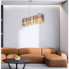 Clarissa 8Lt Pendant - Chrome Metal & Mixed Glass