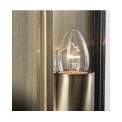 Box Outdoor Wall Light - Antique Brass Metal & Glass
