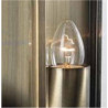 Box Outdoor Wall Light - Antique Brass Metal & Glass