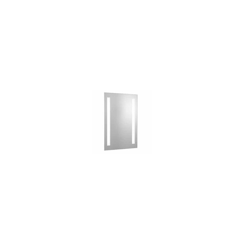 Bathroom Mirror w Shaving Socket  -  Chrome & Frosted, IP44