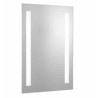 Bathroom Mirror w Shaving Socket  -  Chrome & Frosted, IP44