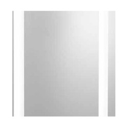 Bathroom Mirror w Shaving Socket  -  Chrome & Frosted, IP44