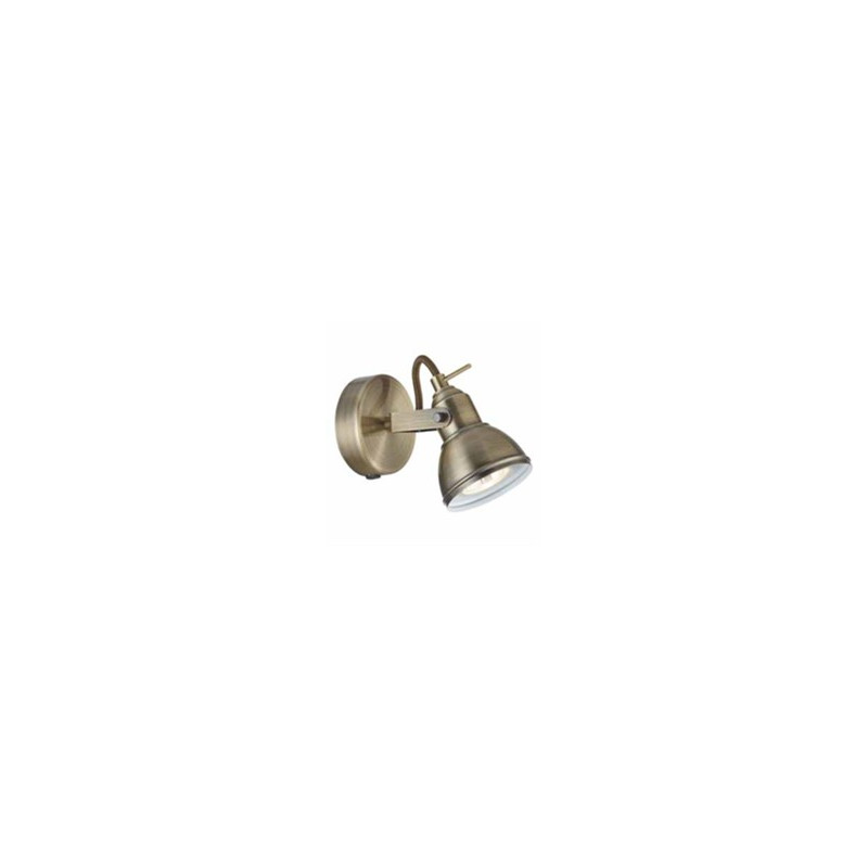 Focus  Spotlight Wall Light - Antique Brass Metal