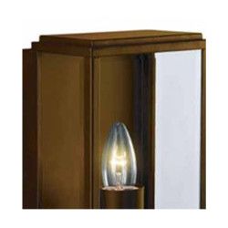 Box Outdoor Wall Light - Black Metal & Glass