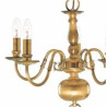 Flemish 5Lt Pendant - Solid Brass Metal