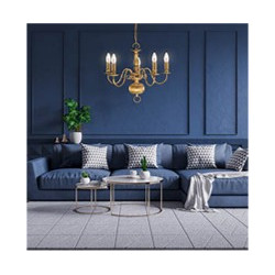 Flemish 5Lt Pendant - Solid Brass Metal
