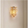 Bulkhead Round Outdoor Light -Black Gold Metal & Clear Glass