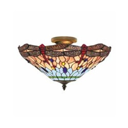 Dragonfly  Semi-Flush -...