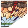 Dragonfly  Semi-Flush - Antique Brass Metal & Stained Glass