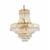 Versailles  9Lt Chandelier  - Gold Metal & Crystal
