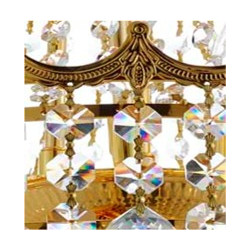 Versailles  9Lt Chandelier  - Gold Metal & Crystal