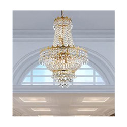 Versailles  9Lt Chandelier  - Gold Metal & Crystal