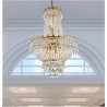 Versailles  9Lt Chandelier  - Gold Metal & Crystal