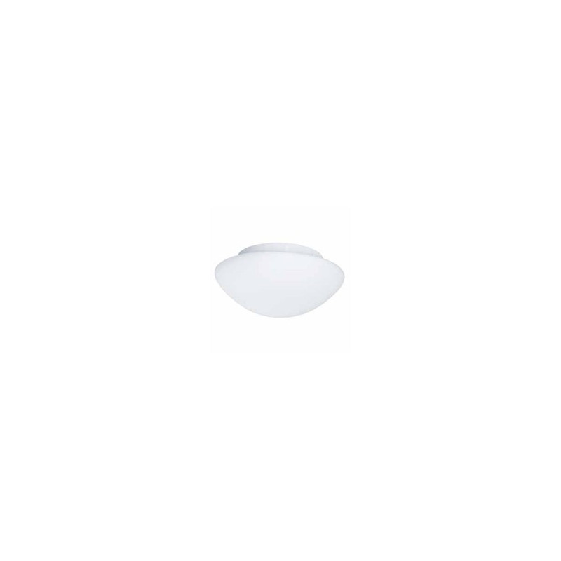 Tokyo  2Lt Flush - White Metal & Opal Glass
