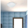 Tokyo  2Lt Flush - White Metal & Opal Glass