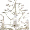 Alamandite 5Lt Pendant - Cream & Gold Metal & Glass Drops