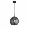 Amsterdam Pendant  - Black Metal & Smoked Glass
