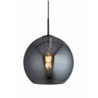 Amsterdam Pendant  - Black Metal & Smoked Glass