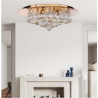 Hanna 4Lt Flush  - Gold Metal & Clear Crystal