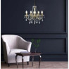 Marie Therese 5Lt Pendant - Polished Brass & Clear Acrylic