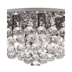 Hanna 6Lt Flush  - Chrome Metal & Clear Crystal