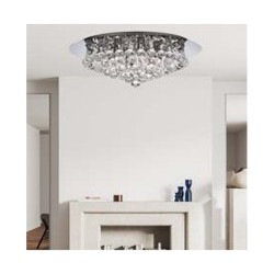 Hanna 6Lt Flush  - Chrome Metal & Clear Crystal