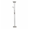 Mother & Child Floor Lamp - Satin Silver Metal & Glass