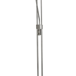 Mother & Child Floor Lamp - Satin Silver Metal & Glass