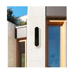 Bordo Oval LED Outdoor Wall Light, Length 300mm, Black