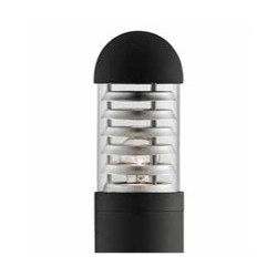 Bronx Outdoor Post- Black Metal & Polycarbonate