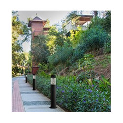 Bronx Outdoor Post- Black Metal & Polycarbonate