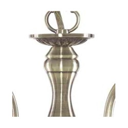 American Diner 3Lt Pendant - Antique Brass & Ribbed Glass