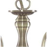 American Diner 3Lt Pendant - Antique Brass & Ribbed Glass