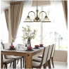 American Diner 3Lt Pendant - Antique Brass & Ribbed Glass