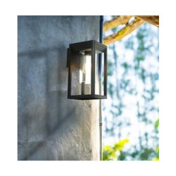Atlanta Outdoor Wall Light - Black Metal & Polycarbonate