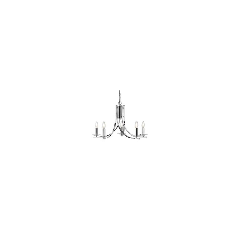 Ascona 5Lt Pendant - Chrome Metal & Glass