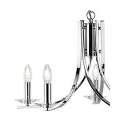 Ascona 5Lt Pendant - Chrome Metal & Glass