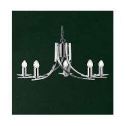 Ascona 5Lt Pendant - Chrome Metal & Glass