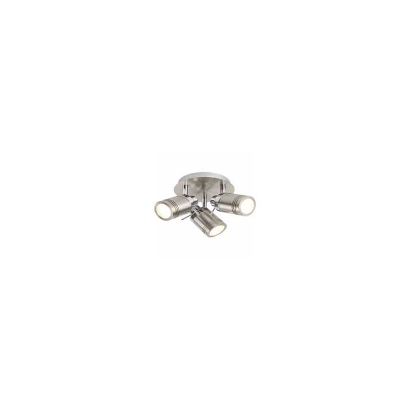 Samson 3Lt Round Spotlight  - Satin Silver Metal