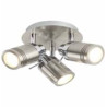 Samson 3Lt Round Spotlight  - Satin Silver Metal