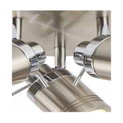 Samson 3Lt Round Spotlight  - Satin Silver Metal