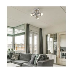 Samson 3Lt Round Spotlight  - Satin Silver Metal