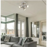 Samson 3Lt Round Spotlight  - Satin Silver Metal