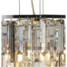 Clarissa 9Lt Pendant - Chrome & Clear, Smoked & Amber Glass