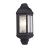 Maine  Outdoor Wall Light - Black Metal & Clear Glass