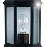Maine  Outdoor Wall Light - Black Metal & Clear Glass