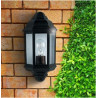 Maine  Outdoor Wall Light - Black Metal & Clear Glass