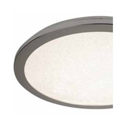 Scilly LED Flush - Chrome Metal & Crystal Sand