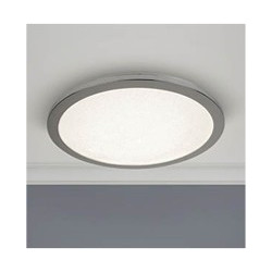Scilly LED Flush - Chrome Metal & Crystal Sand