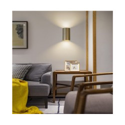 Cyls Cylinder Up&Down Wall Light, GU10, Latte